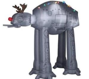 DESCRIPTION: (1) AT-AT STAR WARS INFLATABLE BRAND/MODEL: DISNEY INFORMATION: SELF INFLATES IN SECONDS, LIGHTS UP RETAIL$: $190 SIZE: 8.5 FEET WIDE QTY