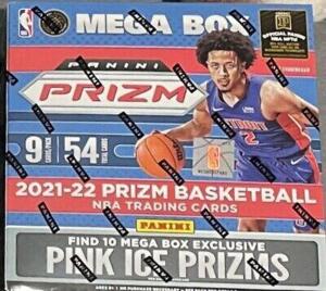 DESCRIPTION: (1) PANINI PRIZM BASKETBALL CARD MEGA BOX BRAND/MODEL: PANINI INFORMATION: 10 EXCLUSIVE PINK ICE PRIZMS! RETAIL$: $69.96 QTY: 1