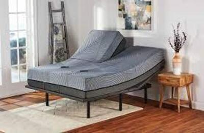 DESCRIPTION: NOCTOVA LUNA MEMORY FOAM SPLIT MATTRESS PACKAGE W/ ADJUSTABLE BASE BRAND/MODEL: NOCTOVA LUNA INFORMATION: INCLUDES: SPLIT QUEEN FITTED SH