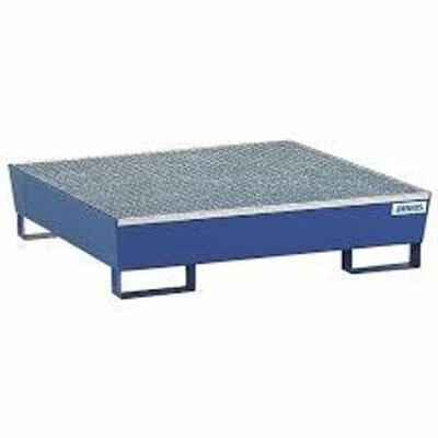 DESCRIPTION: (1) DRUM SPILL CONTAINMENT PALLET BRAND/MODEL: DENIOS #487C19 INFORMATION: BLUE RETAIL$: $792.45 EA SIZE: FOR 4 DRUMS, 66 GAL SPILL CAPAC