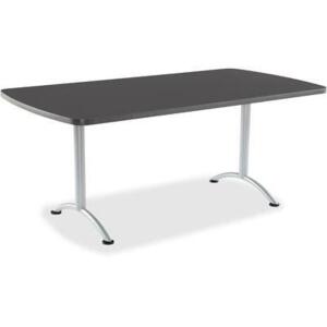 DESCRIPTION: (1) ARC FIXED HEIGHT TABLEBRAND/MODEL: ICEBERG #69427INFORMATION: GRAPHITE TOP, SILVER LEGSRETAIL$: $543.99 EASIZE: 36" X 72"QTY: 1