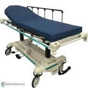 DESCRIPTION: (1) ADJUSTABLE TRANSPORT STRETCHER BRAND/MODEL: STRYKER #72 INFORMATION: BLUE MATTRESS PAD RETAIL$: $3065.00 EA QTY: 1