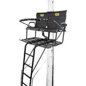 DESCRIPTION: (1) HAWK SASQUATCH 2 MAN LADDER STAND BRAND/MODEL: HERCULES HAWK INFORMATION: BLACK RETAIL$: $629.99 EA SIZE: 18' HEIGHT QTY: 1