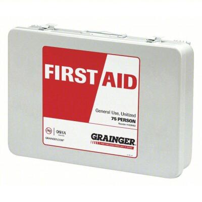 DESCRIPTION: (2) FIRST AID KITS BRAND/MODEL: PRODUCT NUMBER #463M02 INFORMATION: WHITE RETAIL$: $150.45 EA SIZE: 75 PEOPLE SERVED QTY: 2