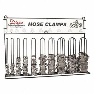 DESCRIPTION: (1) HOSE CLAMP ASSORTMENT AND ORGANIZER BRAND/MODEL: DISCO #12U255 INFORMATION: STAINLESS STEEL RETAIL$: $202.98 EA SIZE: 10 SIZES QTY: 1