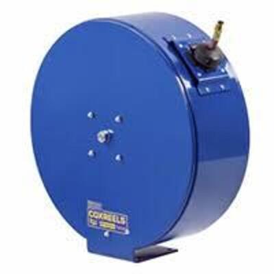 DESCRIPTION: (1) SPRING REWIND ENCLOSED AIR HOSE REEL BRAND/MODEL: COXREELS #EZ-ENM-350 INFORMATION: BLUE RETAIL$: $539.00 EA QTY: 1