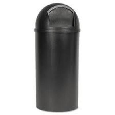 DESCRIPTION: (1) MARSHAL CONTAINER, TRASH CAN WITH LID BRAND/MODEL: RUBBERMAID #8160-88 INFORMATION: BLACK RETAIL$: $280.00 EA QTY: 1