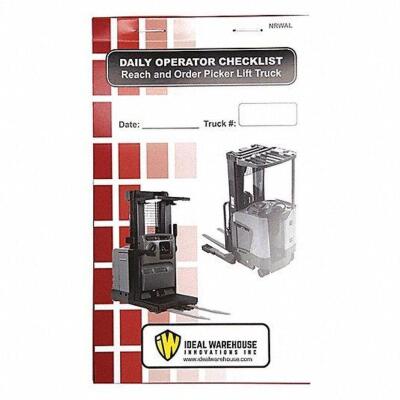 DESCRIPTION: (10) REPLACEMENT DAILY OPERATOR CHECKLIST BRAND/MODEL: IRONGUARD #48WH70 RETAIL$: $148.20 TOTAL SIZE: 7" TALL QTY: 10