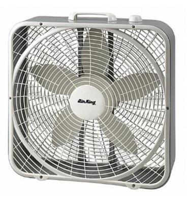 DESCRIPTION (1) AIR KING BOX FAN BRAND/MODEL 9723 ADDITIONAL INFORMATION 3-SPEED/120VAC/RETAILS AT $49.98 SIZE 22-1/2"H X 6-3/8"W THIS LOT IS ONE MONE