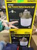 DESCRIPTION: (2) HIGH PRESSURE SODIUM SECURITY LIGHT BRAND/MODEL: LUMAPRO RETAIL$: $100.00 EA SIZE: 150 WATT QTY: 2 - 2