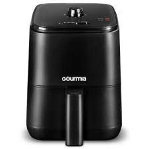 DESCRIPTION: (1) COMPACT AIR FRYER BRAND/MODEL: GOURMIA INFORMATION: BLACK RETAIL$: $39.99 EA SIZE: 2QT QTY: 1