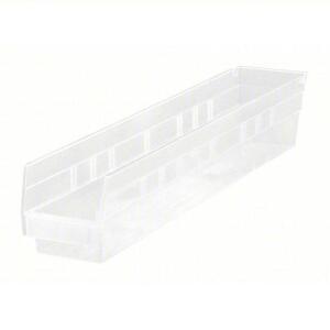 DESCRIPTION: (1) CASE OF (16) SHELF BIN BRAND/MODEL: QUANTUM STORAGE SYSTEMS #6ECF3 RETAIL$: $10.42 EA A SHELF SIZE: 23 5/8 in Overall Lg, 4 1/8 in x