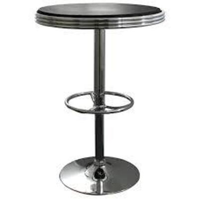 DESCRIPTION: (1) ADJUSTABLE HEIGHT TABLE BRAND/MODEL: AMERIHOME RETAIL$: $110.01 EA SIZE: 26--36 HIGH 25 DIA QTY: 1