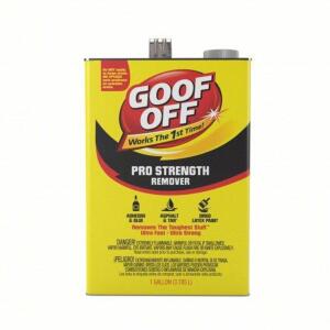 DESCRIPTION: (1) GREASE, ADHESIVE, MARKER, PAINT, AND TAR REMOVER BRAND/MODEL: GOOF OFF #6XFF5 RETAIL$: $34.63 EA SIZE: 1 GALLON QTY: 1