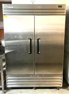 ECONOMY SERIES 2-DOOR STAINLESS STEEL SOLID DOOR REACH-IN FREEZER