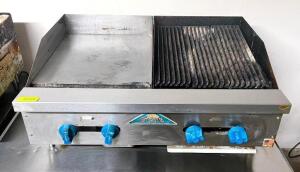 36" COUNTERTOP COMBINATION GAS GRIDDLE/CHARBROILER