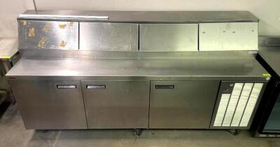 3-DOOR STAINLESS STEEL PIZZA PREP TABLE