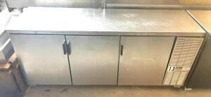 3-DOOR STAINLESS STEEL BACK BAR COOLER