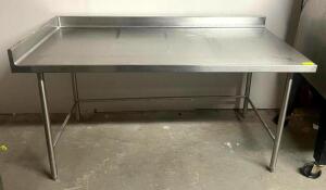 6' STAINLESS STEEL TABLE WITH BACKSPLASH AND SIDESPLASH