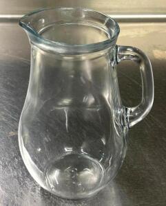 (5) GLASS PITCHERS