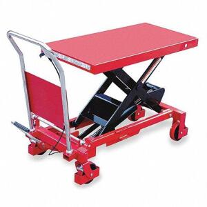 (1) MANUAL MOBILE SCISSOR-LIFT TABLE