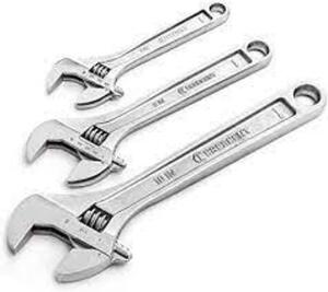 (1) SET OF (3) ADJUSTABLE WRENCHES