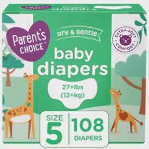 (1) BOX OF (108) DRY AND GENTLE DIAPERS