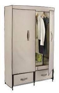 (1) DOUBLE DOOR WARDROBE WITH 2 DRAWERS