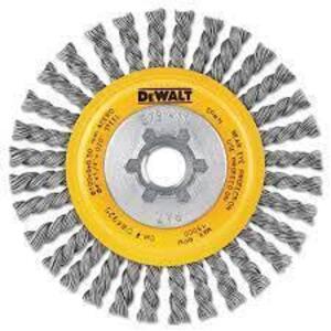 DESCRIPTION: (6) ARBOR CARBON STRINGER WHEEL BRAND/MODEL: DEWALT #DW4925B INFORMATION: YELLOW CENTER RETAIL$: $7.49 EA SIZE: 4" X 5/8"-11 QTY: 6