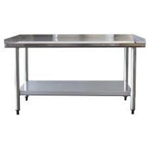 DESCRIPTION: (1) WORK TABLE BRAND/MODEL: BUFFALO TOOLS #SSWT48 INFORMATION: STAINLESS STEEL RETAIL$: $230.55 EA SIZE: APPROX 50" X 26" X 5" QTY: 1