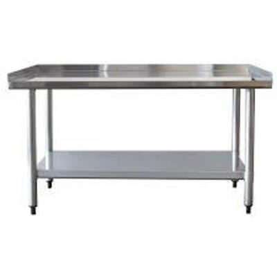 DESCRIPTION: (1) WORK TABLE BRAND/MODEL: BUFFALO TOOLS #SSWT48 INFORMATION: STAINLESS STEEL RETAIL$: $230.55 EA SIZE: APPROX 50" X 26" X 5" QTY: 1