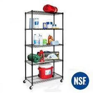 DESCRIPTION: (1) ULTRA DURABLE COMMERCIAL GRADE WIRE SHELVING ON WHEELS BRAND/MODEL: SEVILLE #WEB606 INFORMATION: STEEL, BLACK RETAIL$: $161.40 EA SIZ