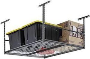 DESCRIPTION: (1) LOFT CEILING RACK, ABOVE HEAD STORAGE BRAND/MODEL: MUSCLE RACK INFORMATION: SILVER RETAIL$: $171.59 EA SIZE: 48" X 48" QTY: 1