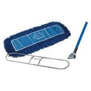 DESCRIPTION: (1) DUST MOP COMPLETE KIT WITH HANDLE AND FRAME BRAND/MODEL: GOLDEN STAR #WCB24CITBB INFORMATION: BLUE RETAIL$: $26.03 EA SIZE: 24" QTY: