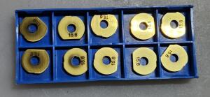 DESCRIPTION: (20) BALLNOSE CARBIDE MILLING INSERTS BRAND/MODEL: KNIGHT CARBIDE KC15273 RETAIL$: $29.90 PER INSERT SIZE: 15.6mm ROUND QTY: 20