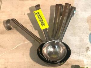 (5) ASSORTED SIZED STAINLESS MEASURE MISERS