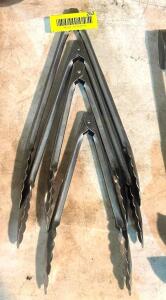 (4) STAINLESS TONGS