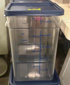 (2) 22 QT. INGREDIENTS BINS WITH LIDS