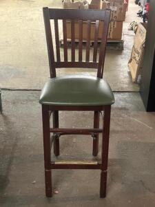 (13) VINYL UPHOLSTERED WOODEN BARSTOOLS