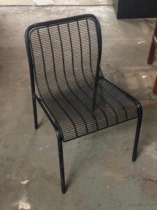 (4) OUTDOOR METAL MESH PATIO CHAIRS