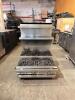 DESCRIPTION: 36" STEP-UP GAS COUNTERTOP RANGE W/ (6) BURNERS SIZE: 36" X 36" QTY: 1 - 2