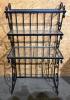 DESCRIPTION: (2) 3-TIER DECORATIVE WROUGHT IRON RISER SHELF W/ PLEXIGLASS INSERTS SIZE: 36" X 18" QTY: 2 - 4