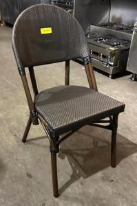 DESCRIPTION: (6) MESH BACK PATIO CHAIRS INFORMATION: DARK GREY MESH QTY: 6