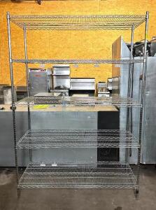 DESCRIPTION: 5-TIER WIRE SHELVING UNIT SIZE: 60" X 24" X 86" QTY: 1