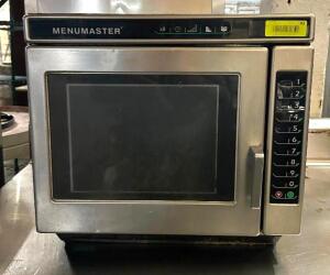 DESCRIPTION: HEAVY-DUTY COMMERCIAL MICROWAVE OVEN W/ PUSH BUTTON CONTROLS BRAND/MODEL: AMANA RC30S2 INFORMATION: VOLTS: 208/230 HZ: 60 SIZE: 1 CU FT Q