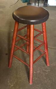 DESCRIPTION: (3) WOODEN FRAMED BARSTOOL QTY: 3