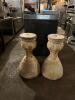 DESCRIPTION: (2) 26" DECORATIVE PEDESTALS (HEAVY) QTY: 2 - 4