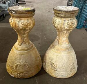 DESCRIPTION: (2) 26" DECORATIVE PEDESTALS (HEAVY) QTY: 2