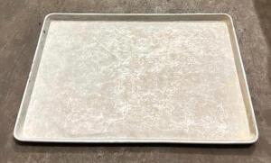 DESCRIPTION: (12) FULL SIZE STAINLESS SHEET PANS SIZE: 26" X 18" QTY: 12