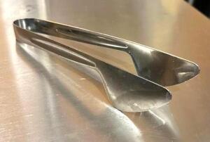 DESCRIPTION: (8) 8" STAINLESS SERVING TONGS QTY: 8